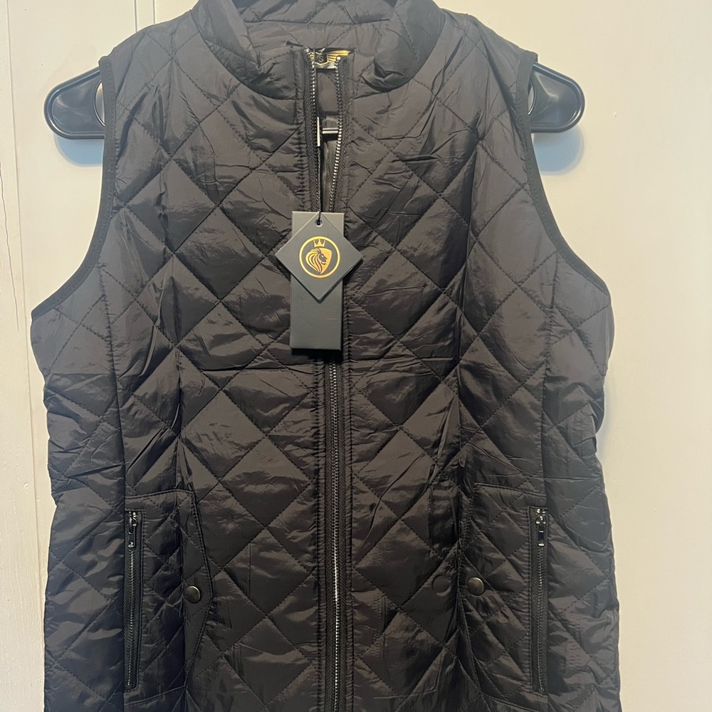 Quilted Black Vest